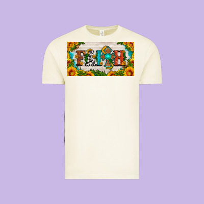 Faith Cross And Sunflower License Plate Vintage Tee Designed By Hra Design Shop