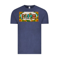 Vintage Denim faith cross and sunflower license plate Vintage Tee - HRA Design Shop