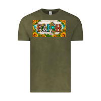 Vintage Olive faith cross and sunflower license plate Vintage Tee - HRA Design Shop