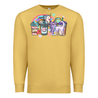Antique Gold unicorn coffee cups Premium Sweatshirt - NancyCooperArtShop
