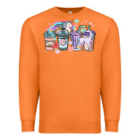 Carrot unicorn coffee cups Premium Sweatshirt - NancyCooperArtShop