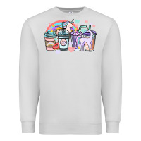 Dove Grey unicorn coffee cups Premium Sweatshirt - NancyCooperArtShop