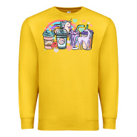 Lemon unicorn coffee cups Premium Sweatshirt - NancyCooperArtShop
