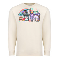 Sandshell unicorn coffee cups Premium Sweatshirt - NancyCooperArtShop