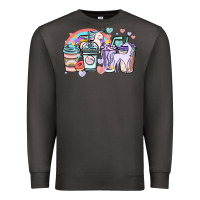 Smoke unicorn coffee cups Premium Sweatshirt - NancyCooperArtShop