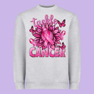 Tackle Cancer With Sunflower Heavyweight Sweatshirt Designed By Texasbilliewilder