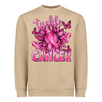 Mushroom Tackle Cancer with Sunflower Heavyweight Sweatshirt - texasbilliewilder