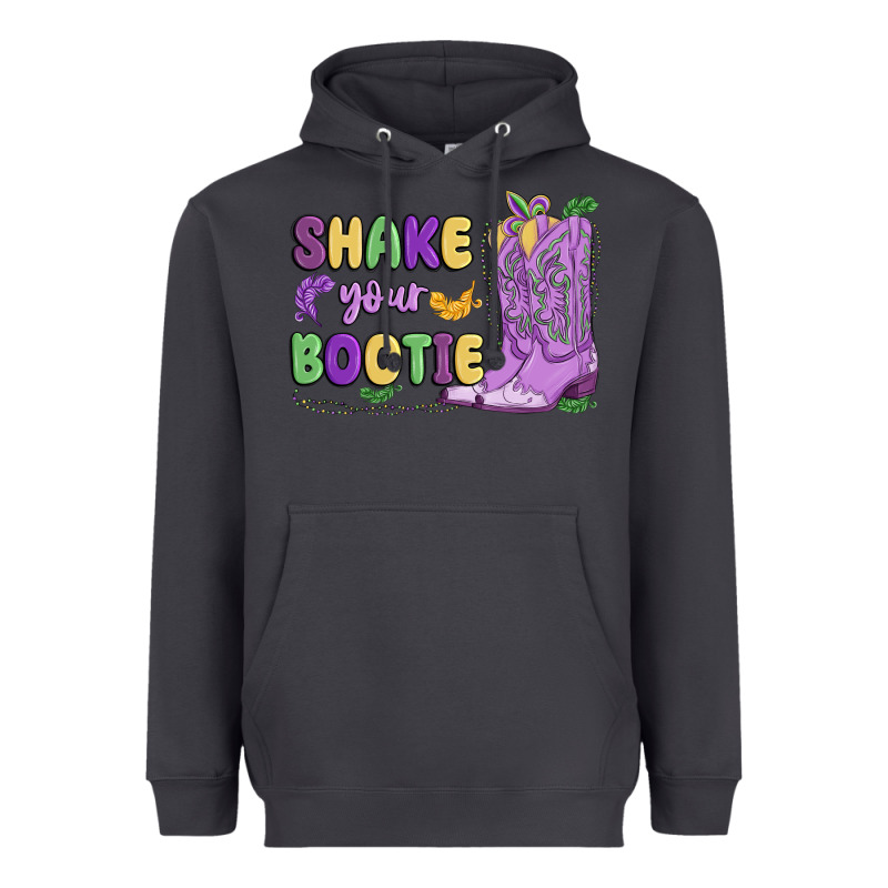 Shake Your Bootie Mardi Gras Heavyweight Hoodie by MaliasSmallBusiness | Teevron