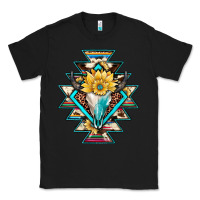 Black cowhide leopard bull skull aztec Classic Tee - JahusDesignShop