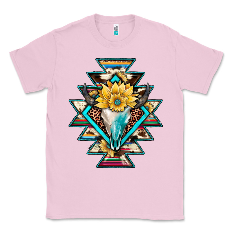 Cowhide Leopard Bull Skull Aztec Classic Tee by JahusDesignShop | Teevron