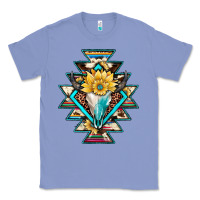 Colony Blue cowhide leopard bull skull aztec Classic Tee - JahusDesignShop