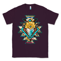 Plum cowhide leopard bull skull aztec Classic Tee - JahusDesignShop