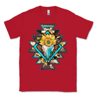 Red cowhide leopard bull skull aztec Classic Tee - JahusDesignShop