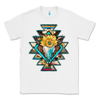 White cowhide leopard bull skull aztec Classic Tee - JahusDesignShop