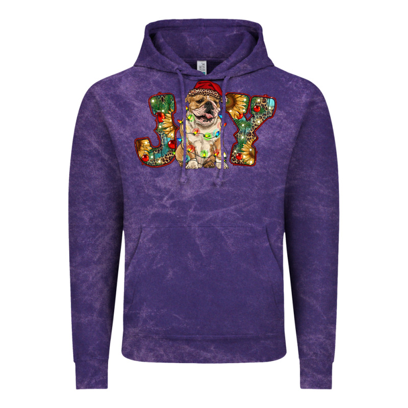 Bulldog Christmas Joy Vintage Hoodie by RanaPortraitStore | Teevron