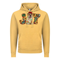 Vintage Mustard bulldog christmas joy Vintage Hoodie - RanaPortraitStore