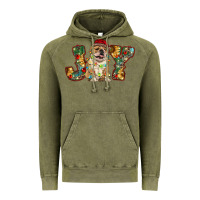 Vintage Olive bulldog christmas joy Vintage Hoodie - RanaPortraitStore