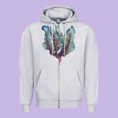 Venus Fan Sea Coral Zipper Hoodie Designed By Lillyallendesigns