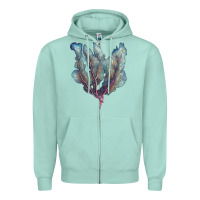 Seafoam Venus Fan Sea Coral Zipper Hoodie - LillyAllenDesigns