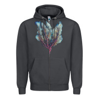 Smoke Venus Fan Sea Coral Zipper Hoodie - LillyAllenDesigns