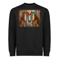 Black horses with bandanas Heavyweight Sweatshirt - RanaPortraitStore