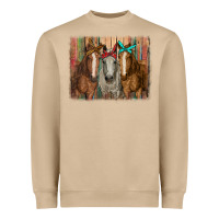 Mushroom horses with bandanas Heavyweight Sweatshirt - RanaPortraitStore
