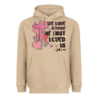 Mushroom we love because he first loved us Heavyweight Hoodie - MaliasSmallBusiness