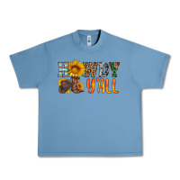 Pebble Blue howdy y all Urban Heavy Tee - HRA Design Shop