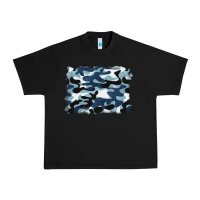 Black blue camouflage background Urban Heavy Tee - BarkalooDesign
