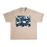 French Oak blue camouflage background Urban Heavy Tee - BarkalooDesign