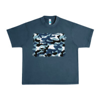 Midnight Navy blue camouflage background Urban Heavy Tee - BarkalooDesign