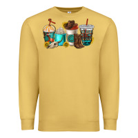 Antique Gold western coffee cups Premium Sweatshirt - NancyCooperArtShop