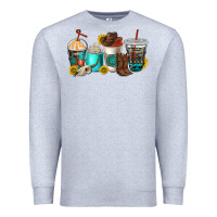 Heather Grey western coffee cups Premium Sweatshirt - NancyCooperArtShop