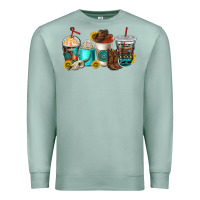 Seafoam western coffee cups Premium Sweatshirt - NancyCooperArtShop