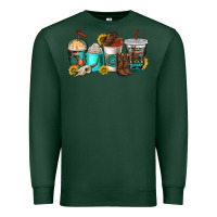 Sports Green western coffee cups Premium Sweatshirt - NancyCooperArtShop