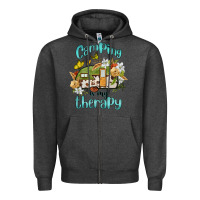 Charcoal Heather camping is my therapy Zipper Hoodie - BarkalooDesign