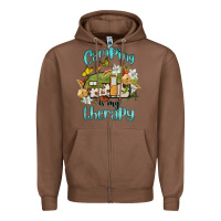 Chestnut camping is my therapy Zipper Hoodie - BarkalooDesign