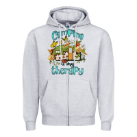 Heather Grey camping is my therapy Zipper Hoodie - BarkalooDesign