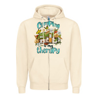 Sandshell camping is my therapy Zipper Hoodie - BarkalooDesign