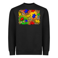 Black autism background Heavyweight Sweatshirt - Zillion Design Studio