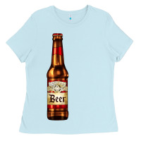 Baby Blue red beer bottle Ladies Tee - AdoDesignShop