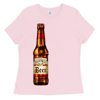 Bubblegum Pink red beer bottle Ladies Tee - AdoDesignShop