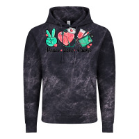 Cloud Black peace love nurse Vintage Hoodie - texasbilliewilder