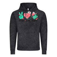Vintage Black peace love nurse Vintage Hoodie - texasbilliewilder