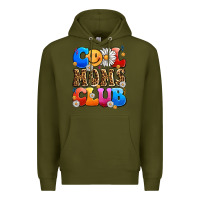 Army Green cool moms club Premium Hoodie - LillyAllenDesigns