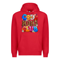 Red cool moms club Premium Hoodie - LillyAllenDesigns