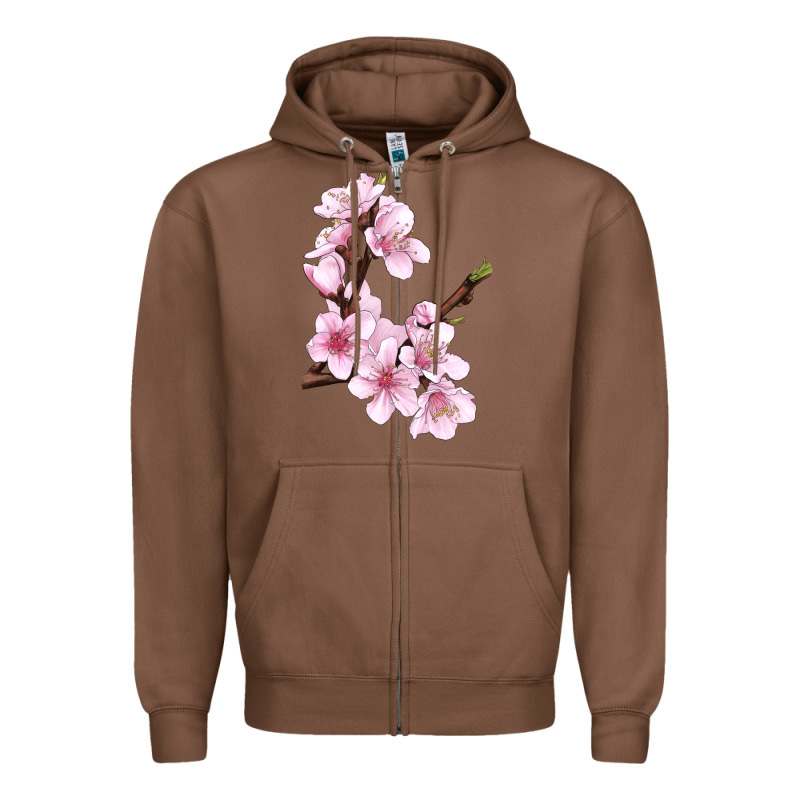 Peach Blossom Zipper Hoodie by LillyAllenDesigns | Teevron