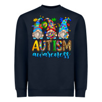 Navy autism awareness gnomes Heavyweight Sweatshirt - Zillion Design Studio