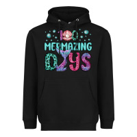 Black 100 mermazing days Heavyweight Hoodie - MaliasSmallBusiness