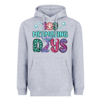 Heather Grey 100 mermazing days Heavyweight Hoodie - MaliasSmallBusiness